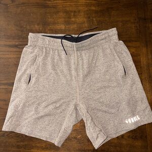 NOBULL Heather Brown/Desert Sand Athletic Shorts 5” inseam